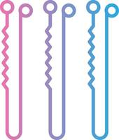 Bobby Pin Line Gradient Icon Design vector