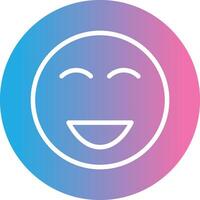 Happy Glyph Gradient Icon Design vector