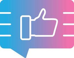 Feedback Glyph Gradient Icon Design vector
