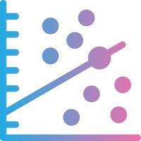 Scatter Graph Glyph Gradient Icon Design vector