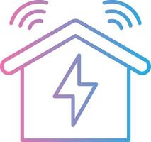 Smart Home Line Gradient Icon Design vector