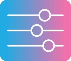 Sliders Glyph Gradient Icon Design vector