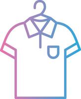Shirt Line Gradient Icon Design vector