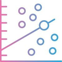 Scatter Graph Line Gradient Icon Design vector