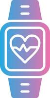 Heart Rate Monitor Glyph Gradient Icon Design vector