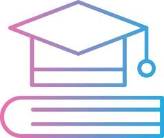 Graduation Line Gradient Icon Design vector