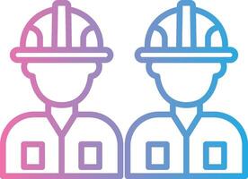 Worker Line Gradient Icon Design vector