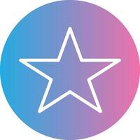 Star Glyph Gradient Icon Design vector