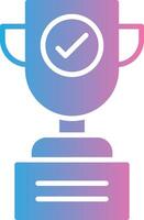 Trophy Glyph Gradient Icon Design vector