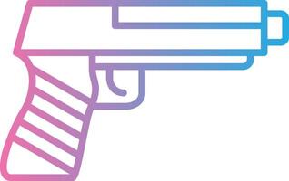 pistola línea degradado icono diseño vector