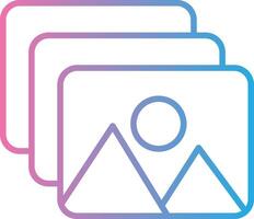 Gallery Line Gradient Icon Design vector