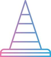 Traffic Cone Line Gradient Icon Design vector