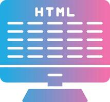 Web Development Glyph Gradient Icon Design vector