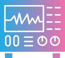 Oscilloscope Glyph Gradient Icon Design vector