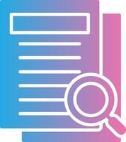 Research Glyph Gradient Icon Design vector