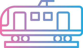 alto velocidad tren línea degradado icono diseño vector