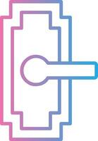 Door Handle Line Gradient Icon Design vector