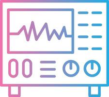 Oscilloscope Line Gradient Icon Design vector