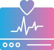 ECG Monitor Glyph Gradient Icon Design vector