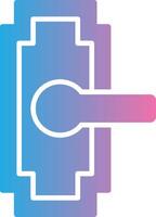Door Handle Glyph Gradient Icon Design vector