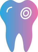 Caries Glyph Gradient Icon Design vector