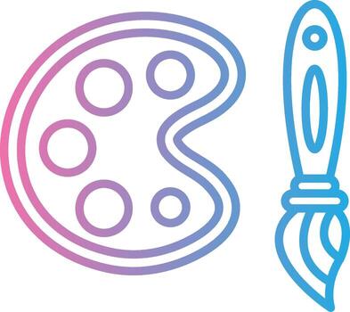 Palette Line Gradient Icon Design vector