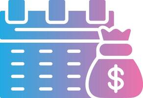 Calendar Glyph Gradient Icon Design vector