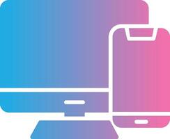 Responsive Devices Glyph Gradient Icon Design vector