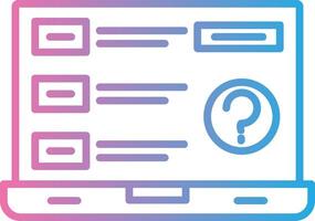 Question Line Gradient Icon Design vector