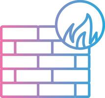 Firewall Line Gradient Icon Design vector