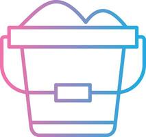 Sand Bucket Line Gradient Icon Design vector