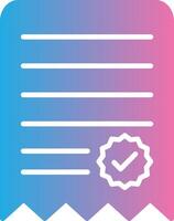 Notes Glyph Gradient Icon Design vector