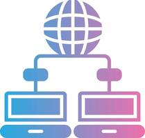 Data Network Glyph Gradient Icon Design vector