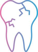 Pain Line Gradient Icon Design vector