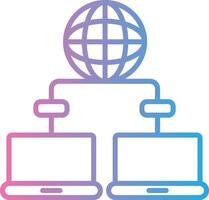 Data Network Line Gradient Icon Design vector