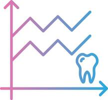 Stats Line Gradient Icon Design vector