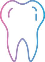 Tooth Line Gradient Icon Design vector