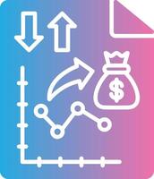 Money Strategy Glyph Gradient Icon Design vector