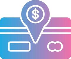 Direct Debit Glyph Gradient Icon Design vector