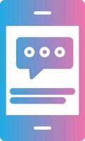 Chat Glyph Gradient Icon Design vector