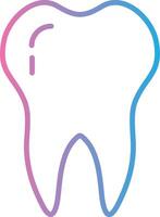 dental línea degradado icono diseño vector