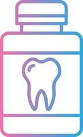 Mouthwash Line Gradient Icon Design vector