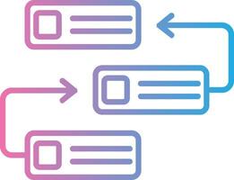 Backlog Line Gradient Icon Design vector