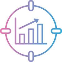 Data Analytics Line Gradient Icon Design vector