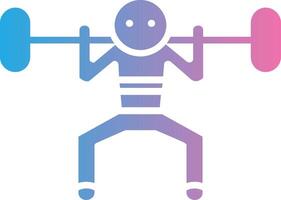 Workout Glyph Gradient Icon Design vector