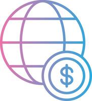 Global Economy Line Gradient Icon Design vector