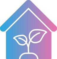 Greenhouse Glyph Gradient Icon Design vector