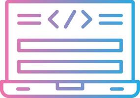 Html Code Line Gradient Icon Design vector