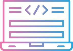 Html Code Line Gradient Icon Design vector