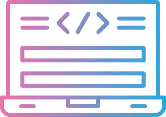 Html Code Line Gradient Icon Design